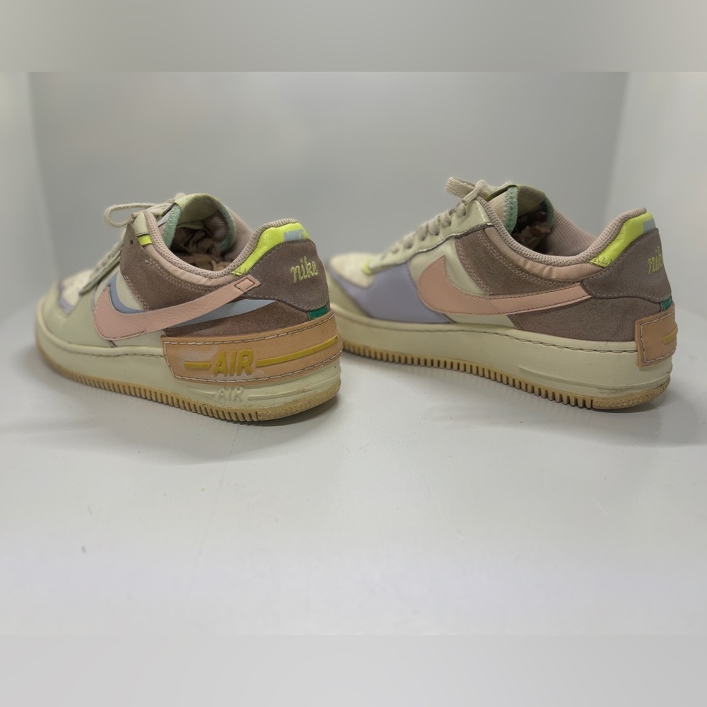 Nike Air Force 1 Shadow Pale Ivory Multi Women’s 8.5 Pastel AF1 Sneakers - Picture 10 of 14